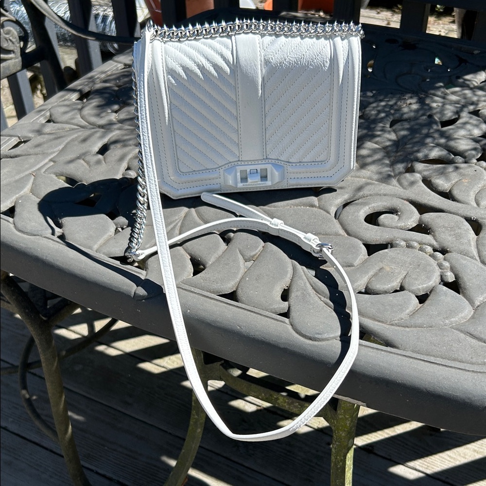 Rebecca Minkoff White Quilted Crossbody Bag
